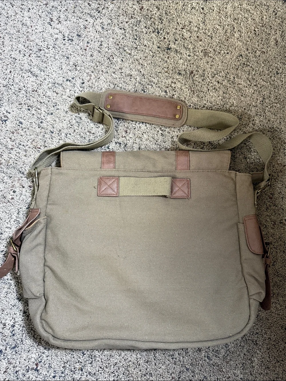 Observ Classic Canvas Laptop Messenger Bag Cotton Canvas